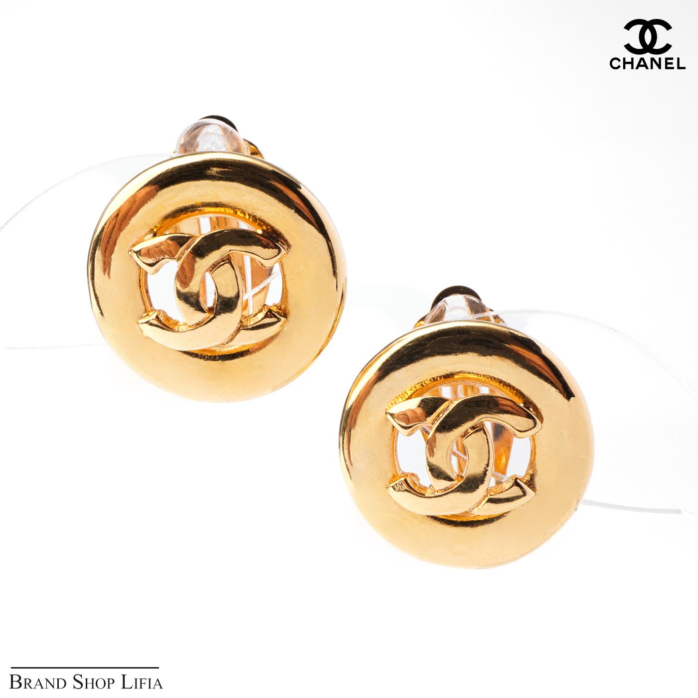シャネル CHANEL ココマーク イヤリング GP メタル ゴールド ヴィンテージ ブランド アクセサリー 耳飾り 両耳用 レディース 中古 美品|Brand Shop Lifia