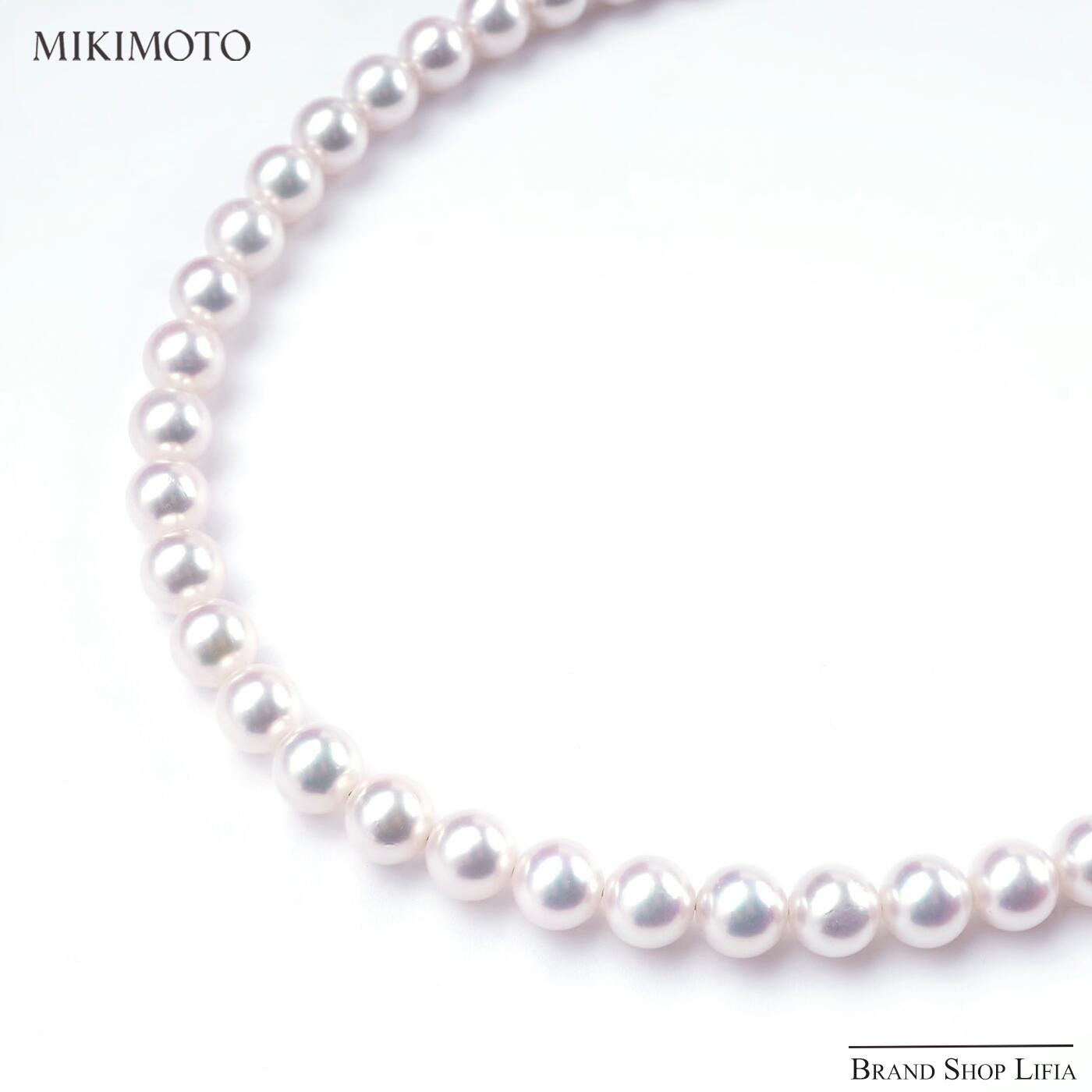 ミキモト MIKIMOTO ネックレス アコヤパール 6.0~6.5mm シルバー留め具 SV ピンクホワイト系 38cm パールネックレス 本真珠 シンプル ジュエリー レディース 冠婚葬祭 中古 美品|Brand Shop Lifia
