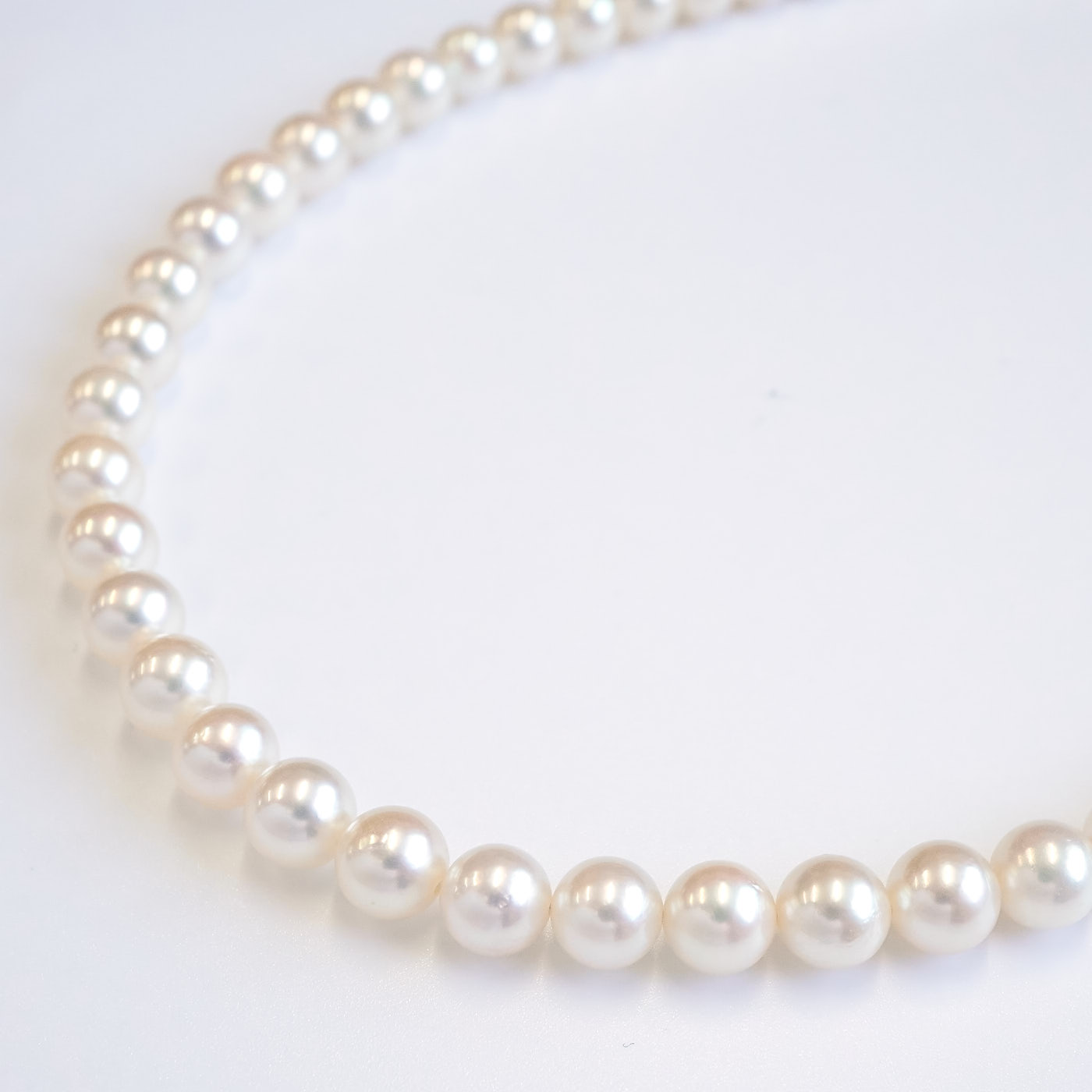 【極美品】ミキモト パール ネックレス 約7.5㎜珠 現行クラスプ MIKIMOTO ミキモト 真珠 ネックレス チョーカー シルバー製 現行