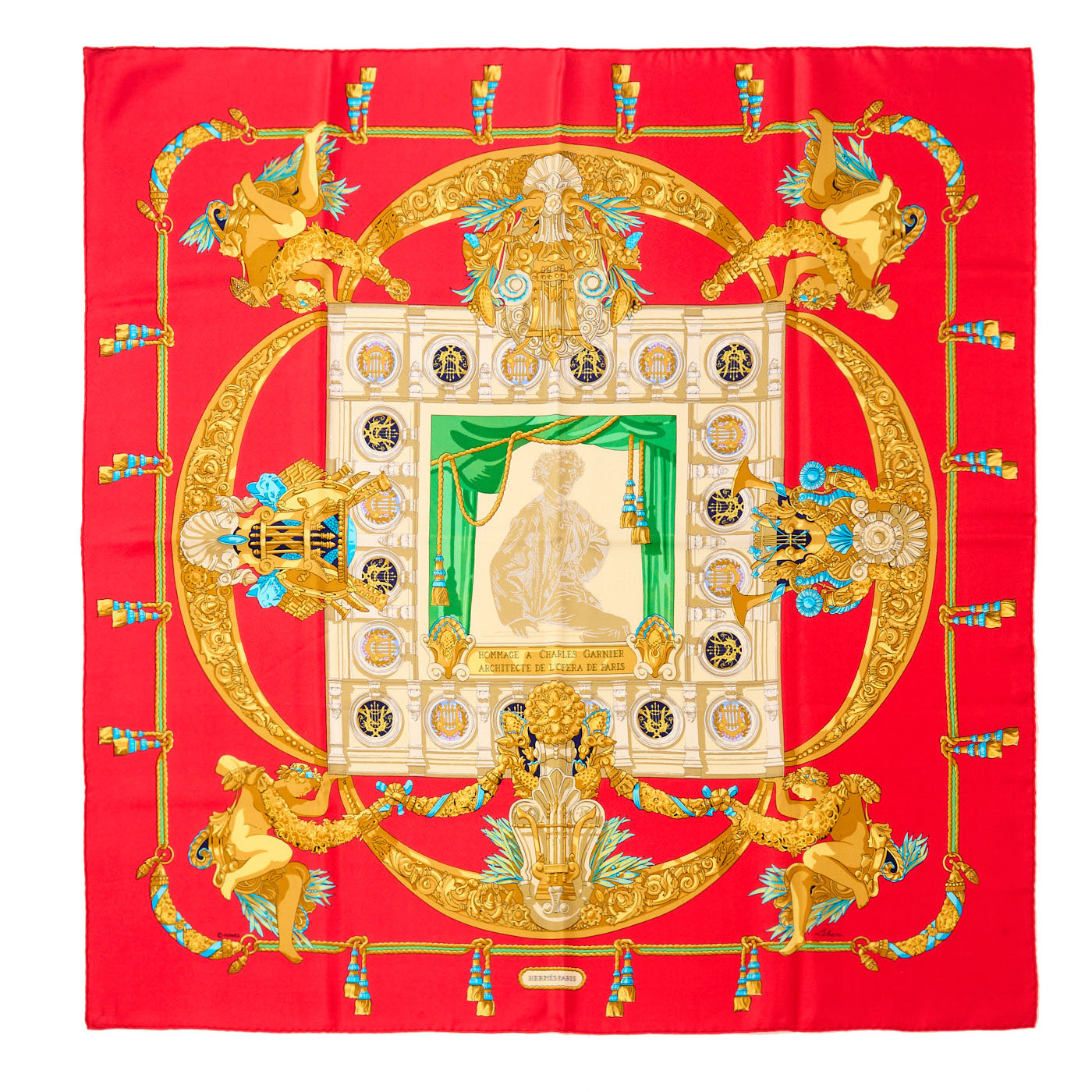 楽天市場】【中古】HERMES エルメス カレ90 HOMMAGE A CHARLES GARNIER