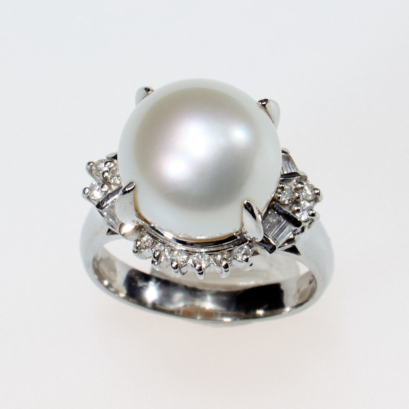 K18　ミキモト　MIKIMOTO　パール＆ダイヤモンドリング MIKIMOTO - ミキモト ダイヤモンド×パール リング K18YG 5.5mm