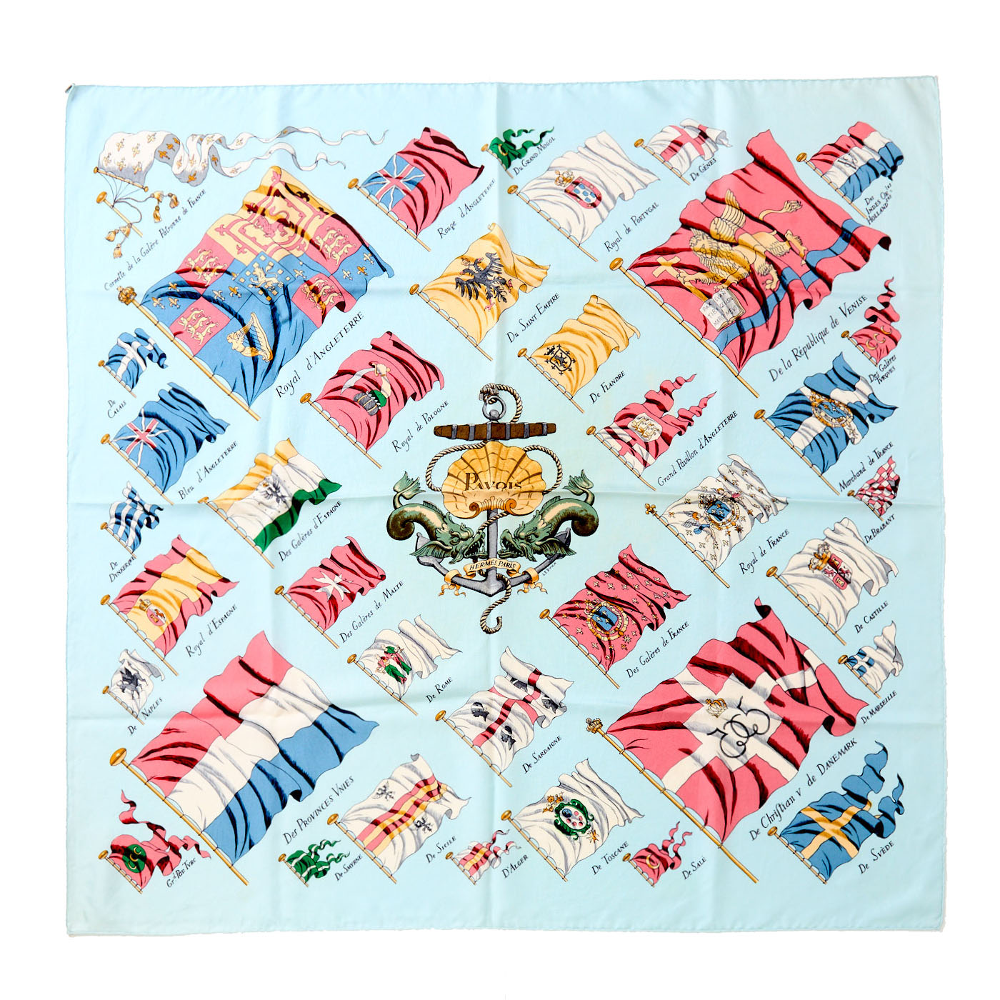 「美品未使用」HERMES エルメス 船旗 PAVOIS スカーフ エルメス スカーフ カレ45 PAVOIS 船旗 SILK100% | 東京銀座の