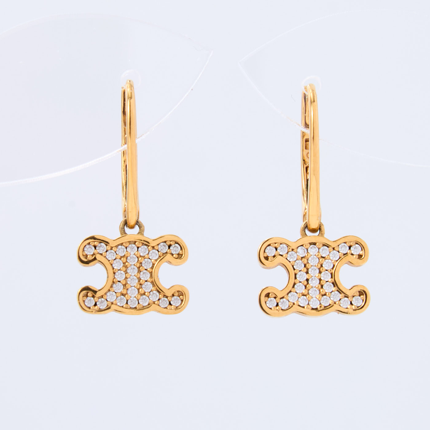 CELINE セリーヌ トリンオフ スパークル フープピアス ゴールド ピアス CELINE☆トリオンフ スパークル フープ ピアス♪【送料込