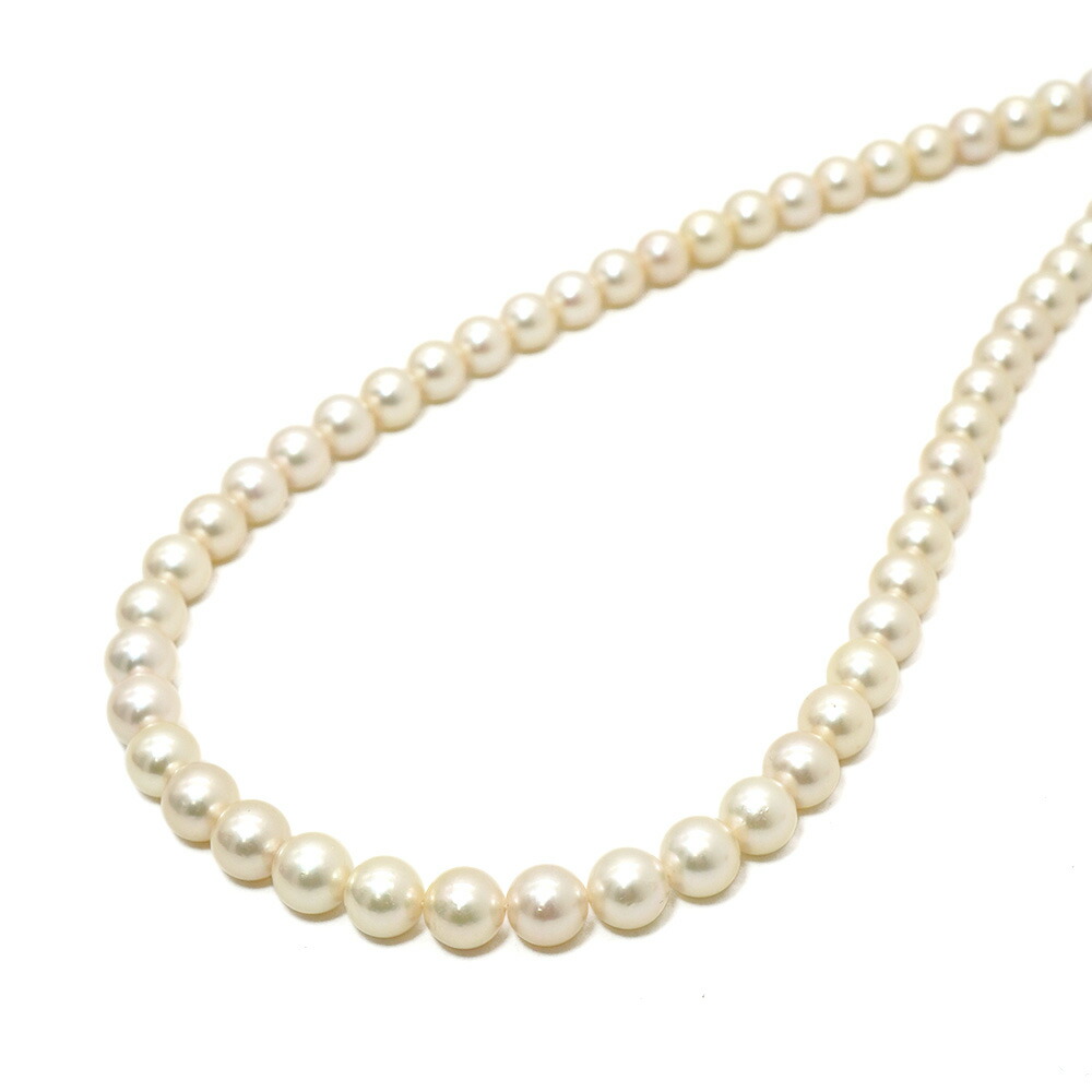 特価！アコヤ真珠　Akoya パールネックレス 約7mm　a-18 真珠パール ペンダント あこや本真珠 k18 ピンクゴールド 7mm