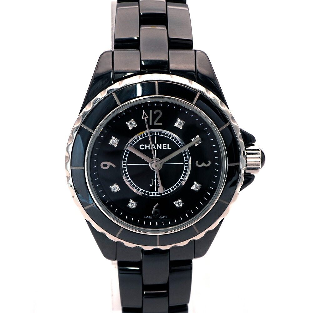 シャネル J12 12Pダイヤ 腕時計 クオーツ ブラック文字盤 CHANEL 楽天市場】【美品】 CHANEL シャネル レディース腕時計 J12