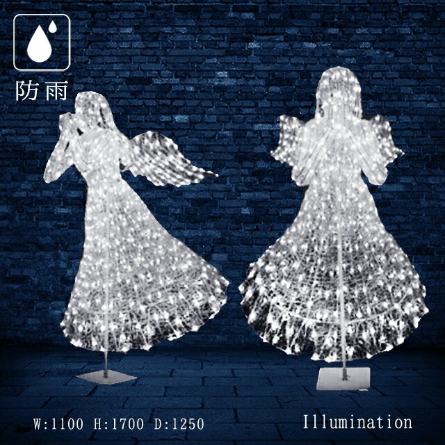 楽天市場】イルミネーション LED クリスタルグロー 天使祈り