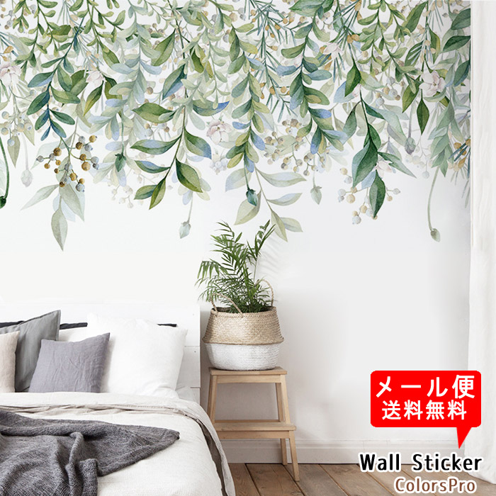 楽天市場 ウォールステッカー 植物 観葉植物 グリーン つる ツタ 実 はがせる 壁飾り カフェ インテリアシール Wallsticker ウォールシール ウォールシート Diyインテリアのお店 Colorspro