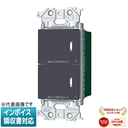 [法人限定] WTY2202H マットグレー パナソニック アドバンスシリーズ リンクプラス 埋込ダブルスイッチ 2線式 親器 受信器 3路配線対応形 [ WTY2202H ]｜照明専門店ライトエキスパート