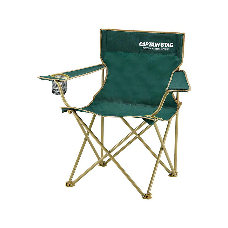 ※クーポン利用で50円OFF！※ CAPTAIN STAG キャプテンスタッグ CS ラウンジチェア グリーン UC-1676 キャンプ アウトドア 屋外 野外 おしゃれ バーベキュー レジャー ピクニック 海 山 パール金属