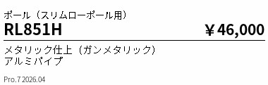 【15,000円~送料無料※】遠藤照明 □50ポール L1600 RL851H (※北海道沖縄離島を除く)|ライトアロイ
