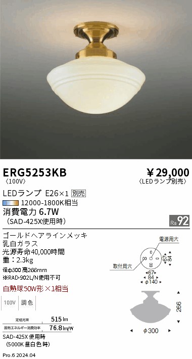 【15,000円～貨物輸送無料※】遠藤照明 最高限度 ERG5253KB (※北海道・沖縄・離島を除く) インテリア・寝具・収納-ダウンライト