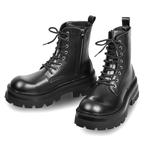 [LEAPGOAT] 最大10cm 身長アップ 2WAYメンズ 厚底ブーツ シークレットブーツ ヒール高6.5cm 3.5cmインカップソール付｜Light Base