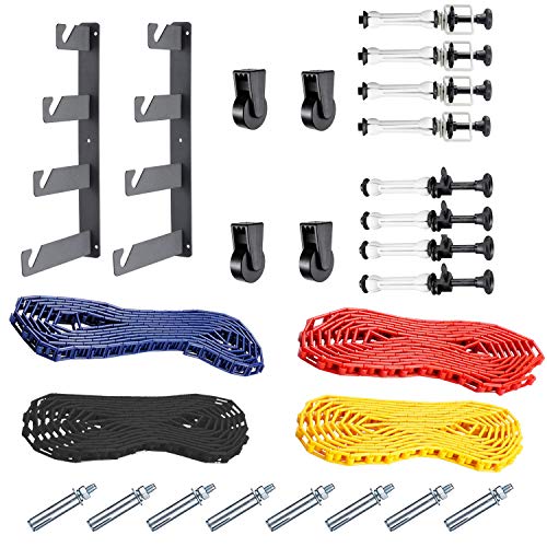 NEEWER 撮影用四軸 壁に取り付け 手動 背景サポートシステム 2&times;4つ折りフック 8 x 拡張バー 4&times;チェーン 耐荷重：22lb/10k｜Light Base