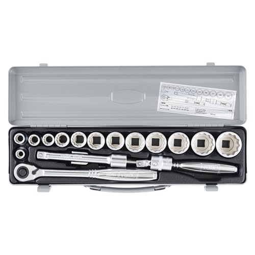 トネ(TONE) ソケットレンチセット 760M 差込角12.7mm(1/2) シルバー 内容17点|Light Base