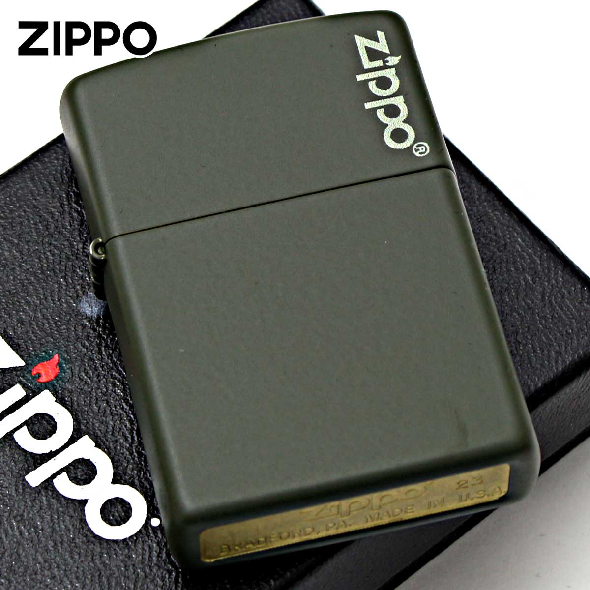 楽天市場】Zippo ジッポライター ネイビー マット ジッポ ロゴ Navy