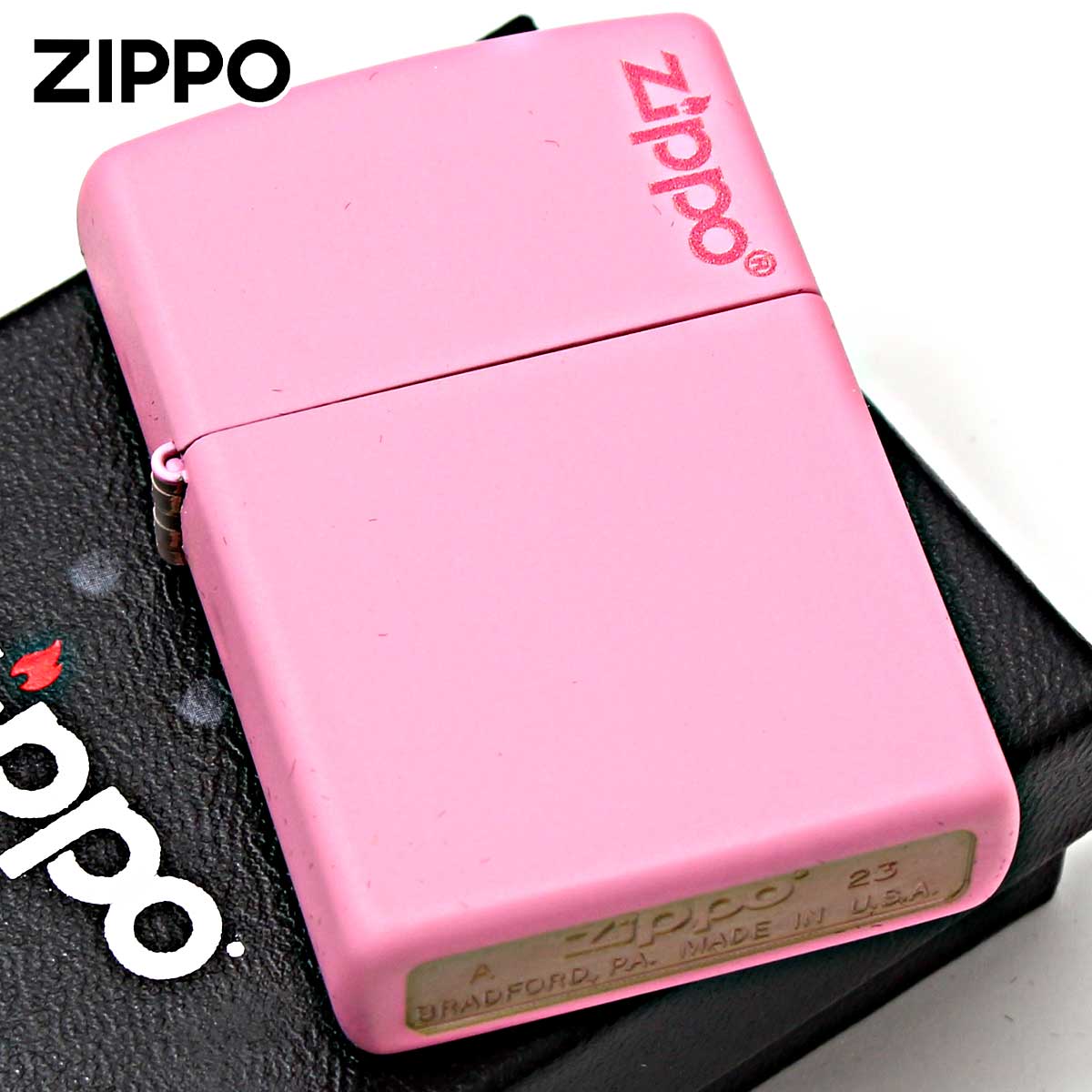 楽天市場】ZIPPO ジッポ ライター ピンクカラーマットジッポー
