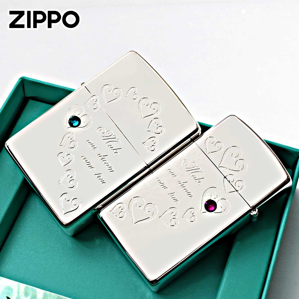 Zippo ジッポライター ペア ハートフル ペアセット Heart Full Pair Set A HFPR-ASP メール便専用商品