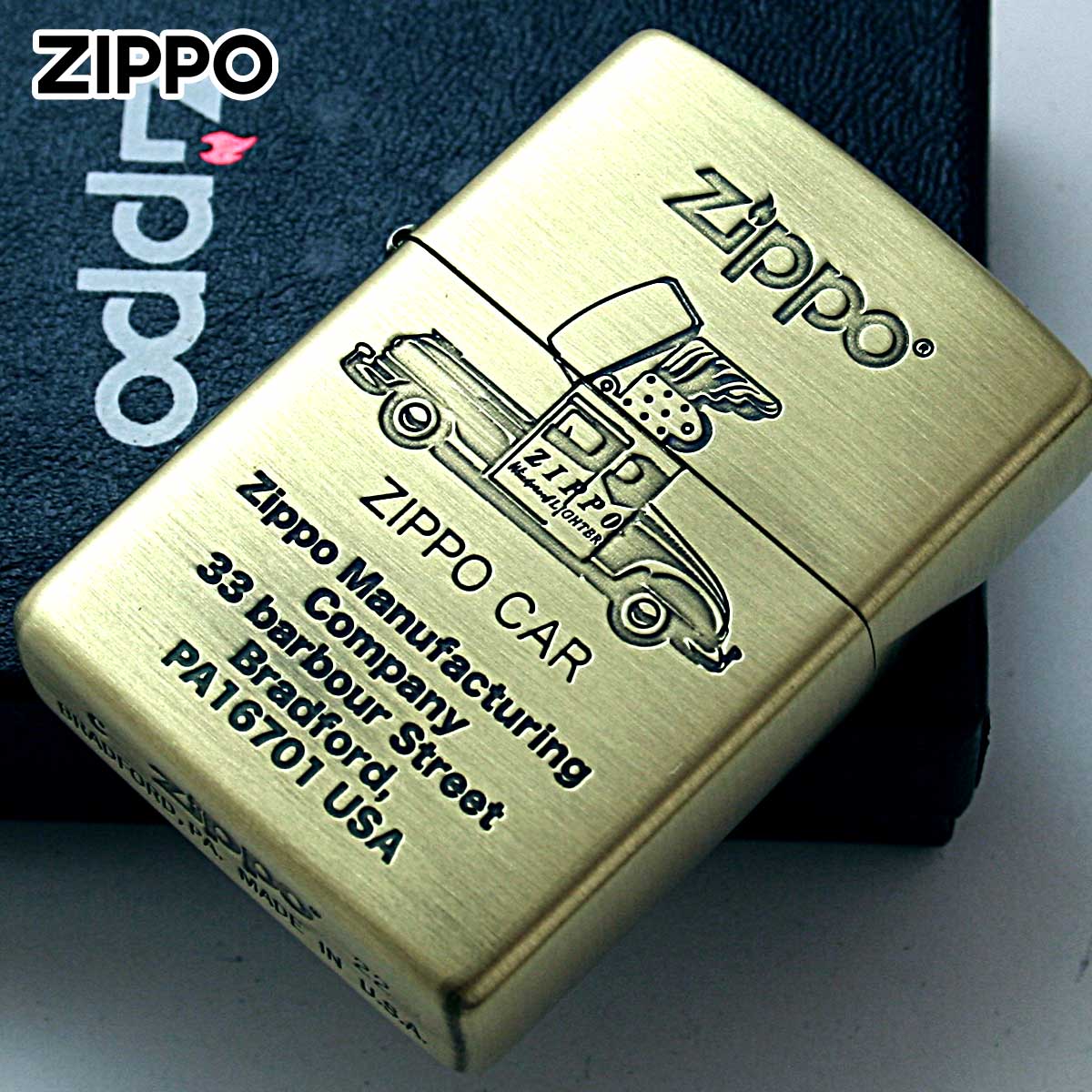 Zippo ジッポライター ジッポカー レトロ ブラス RETRO MOTIF Series BS 1201S797 メール便専用商品