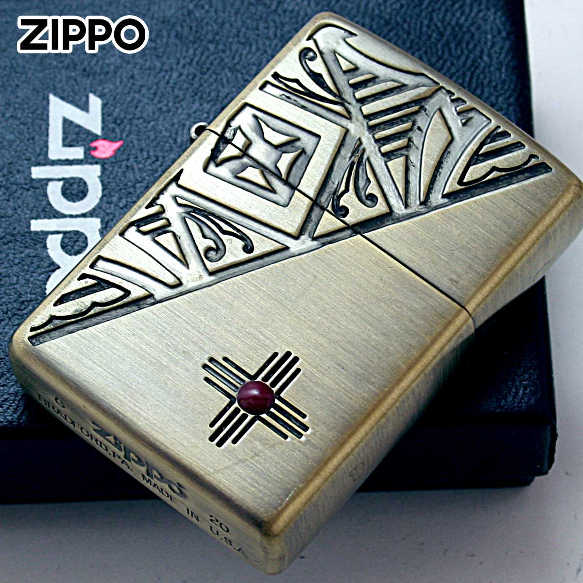 楽天市場】ZIPPO ライター ジッポー ネイティブアメリカン SV
