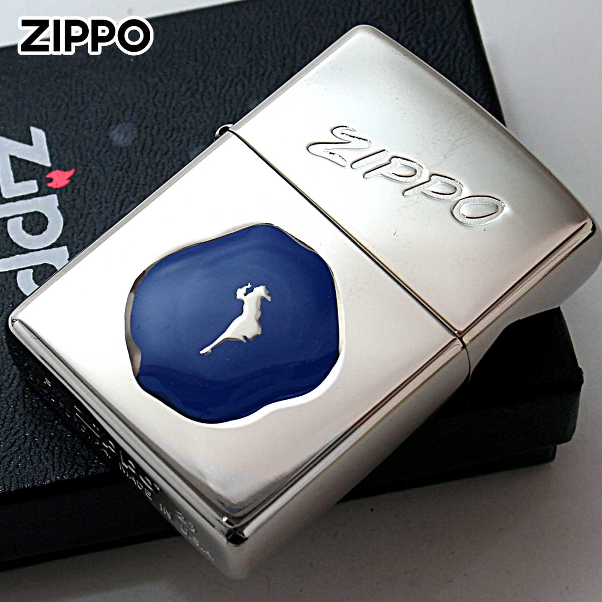 Zippo ジッポライター シーリングスタンプ ウインディ ガール ダイヤノシルバー ブルースタンプ Sealing Stamp Girl SV BL 1201S858 メール便専用商品