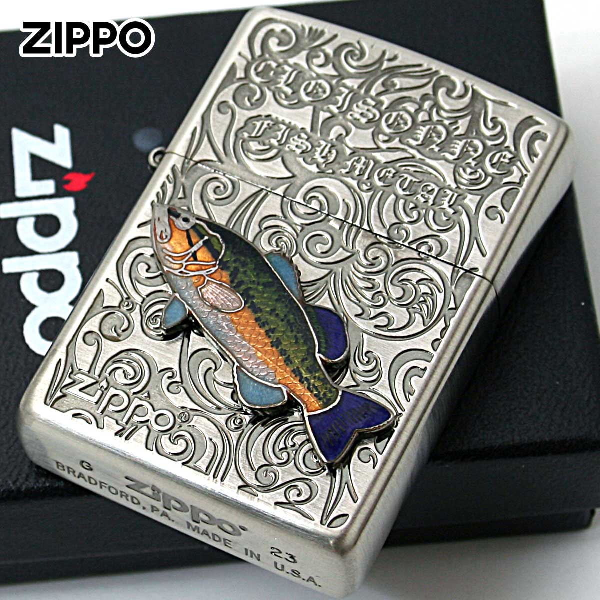 jippoライター    ブラックバス zippo Al Agnew ブラックバス 1993年製造 - zippo-LAND G.