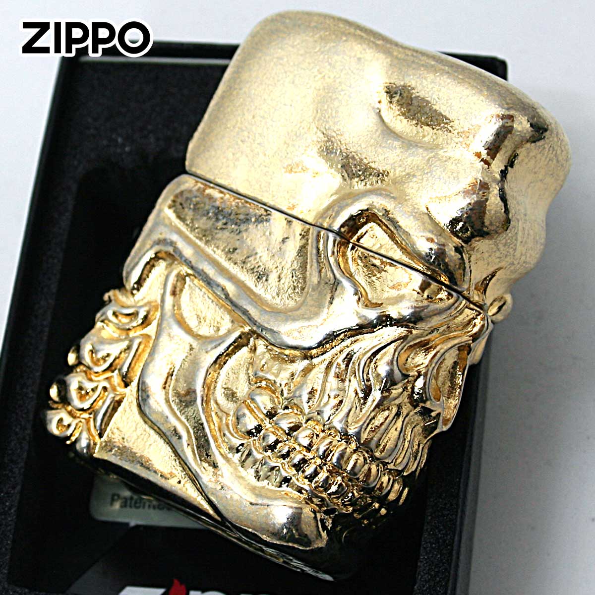 Zippo ジッポライター スカル Skull 骸骨 フルメタルジャケット スペシャル スカル ゴールドニッケル SPECIAL SKULL Full Metral Jacket NGB メール便専用商品 8,954円