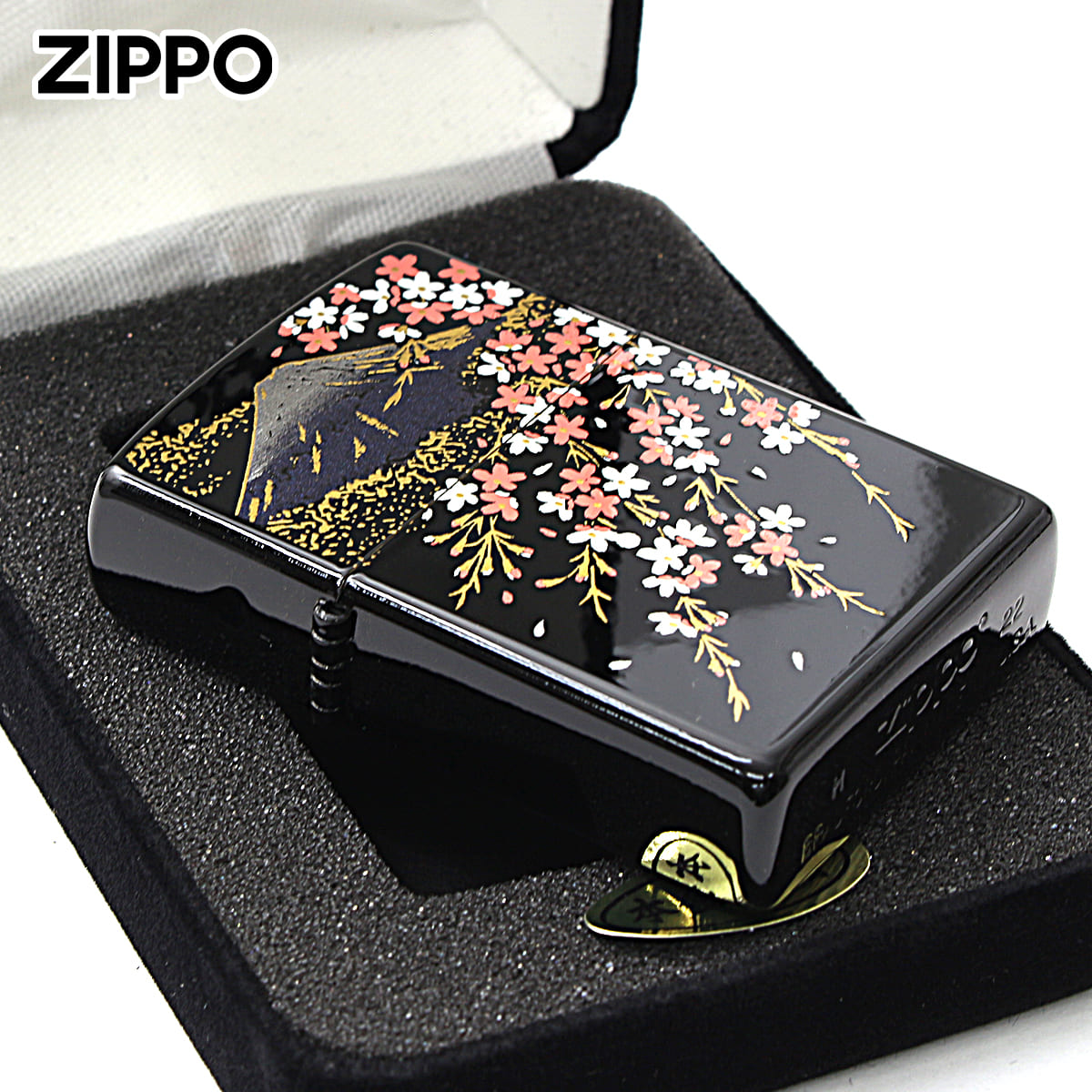 楽天市場】Zippo ジッポライター 本金蒔絵 富士桜 伝統工芸 和柄 楽天市場】Zippo ジッポライター 本金蒔絵 富士桜 伝統工芸 和柄