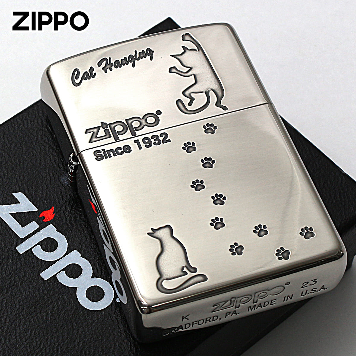 ジッポ　キャットウォーク柄 楽天市場】ZIPPO ジッポー キャットウォーク 2BN-CATW ブラック
