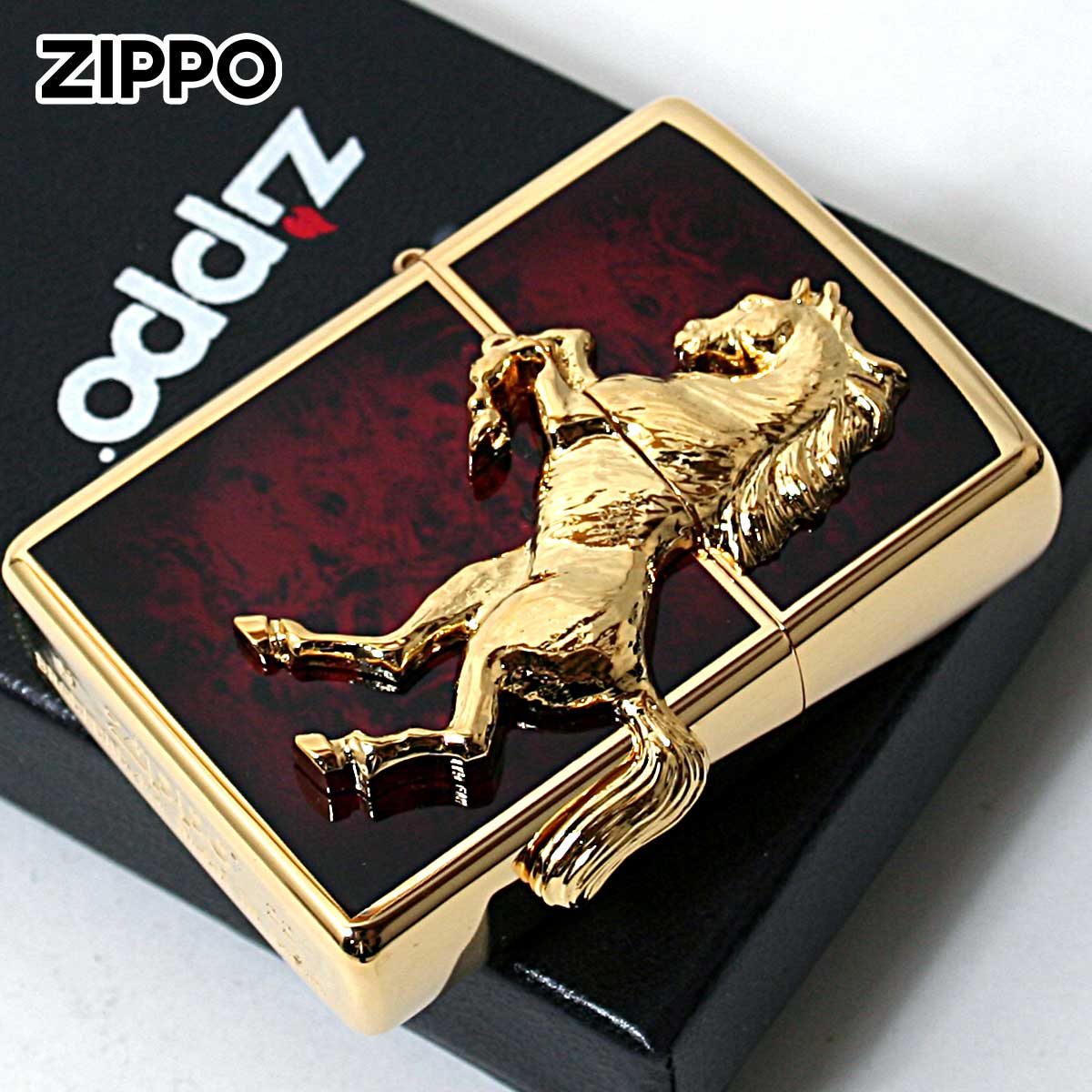 楽天市場】Zippo ジッポライター 馬 ホース 2面連続メタル