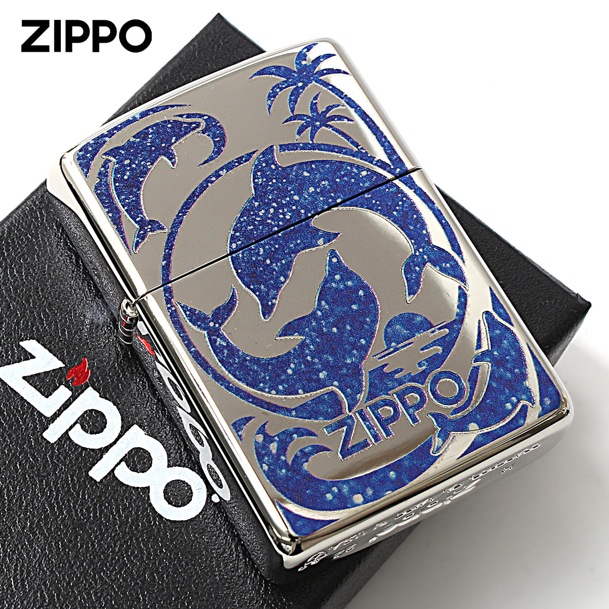 楽天市場】Zippo ジッポライター イルカ ラバーズドルフィン ブルー