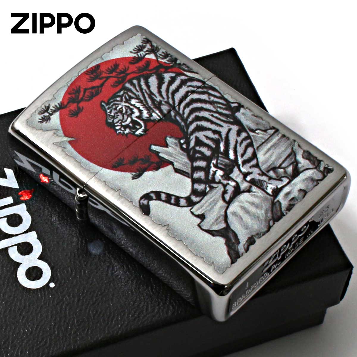 楽天市場】Zippo ジッポライター 虎 タイガー 2面連続加工