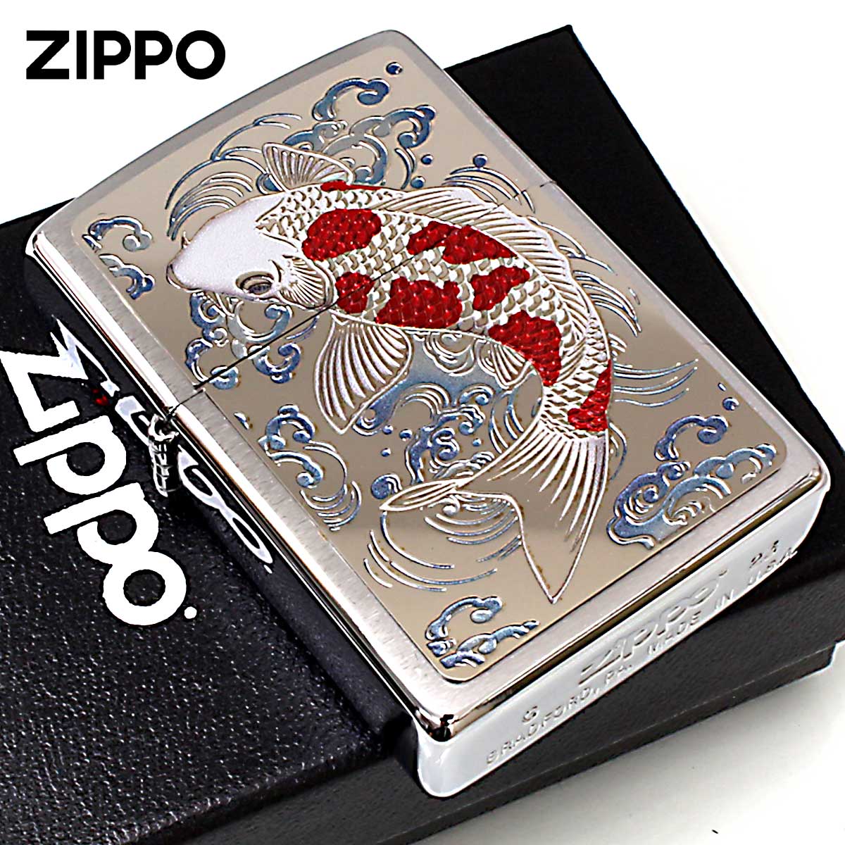 楽天市場】Zippo ジッポライター 和柄 昇り鯉 CP-KC メール便専用商品