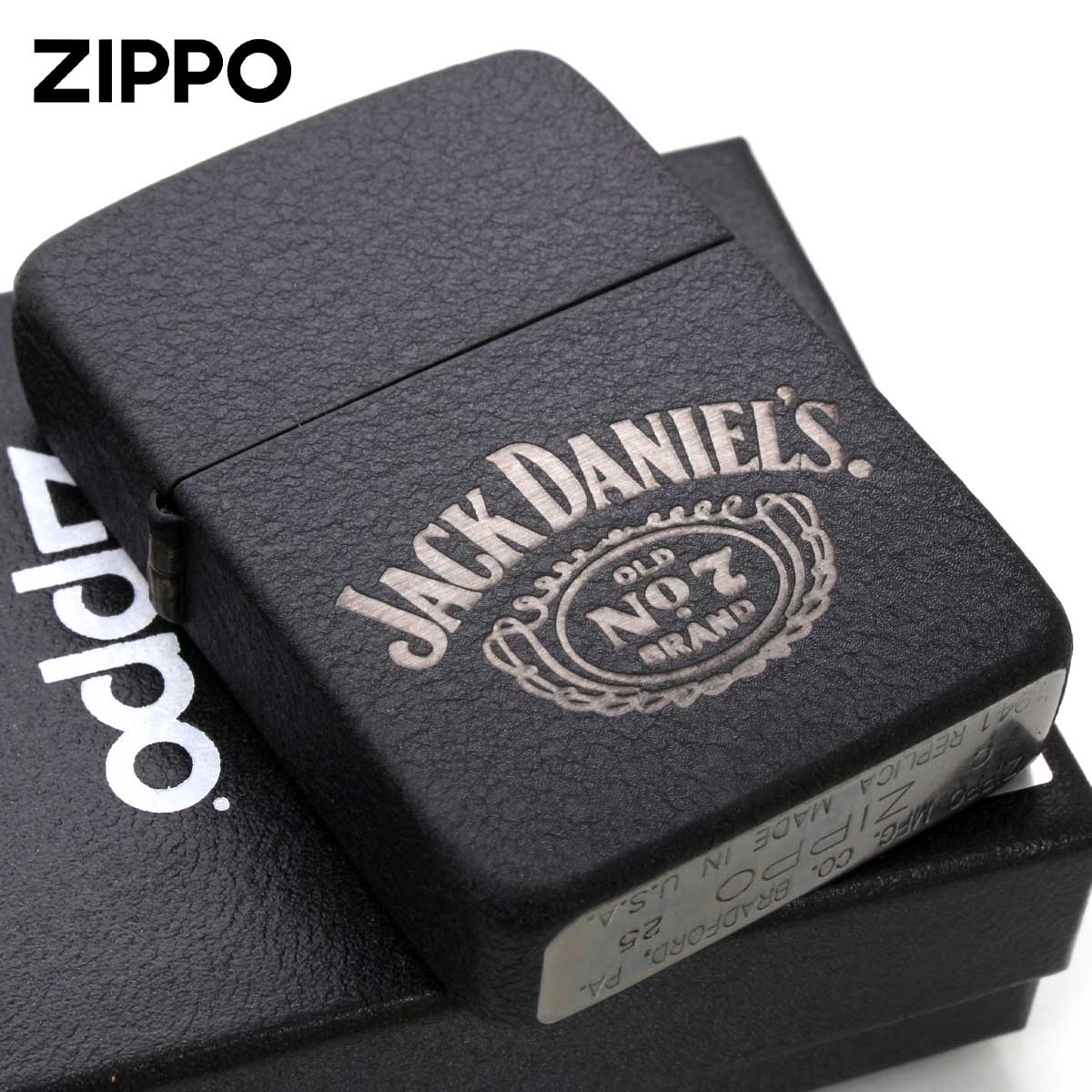 Zippo ジッポライター 1941レプリカ ジャックダニエル ロゴ 酒 Jack Daniel's No.7 ライセンス品 46796 メール便専用商品