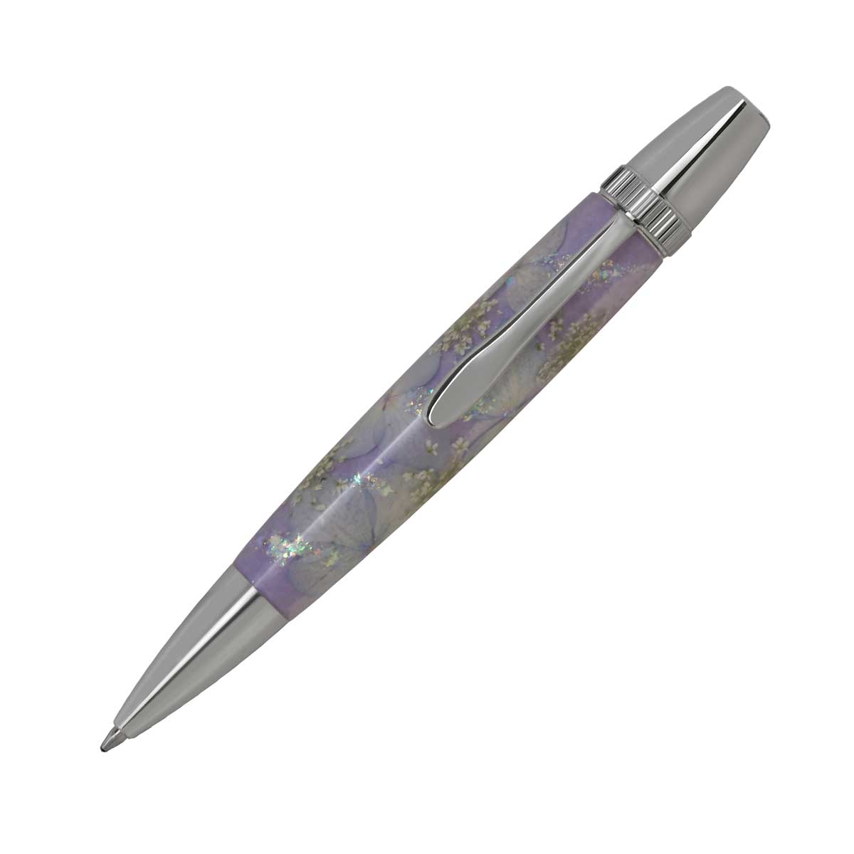 F-STYLE Flower Pen 押花 ボールペン TFB2021 アジサイ 紫色 YMEX 日用品雑貨・文房具・手芸-ボールペン-文房具・事務用品