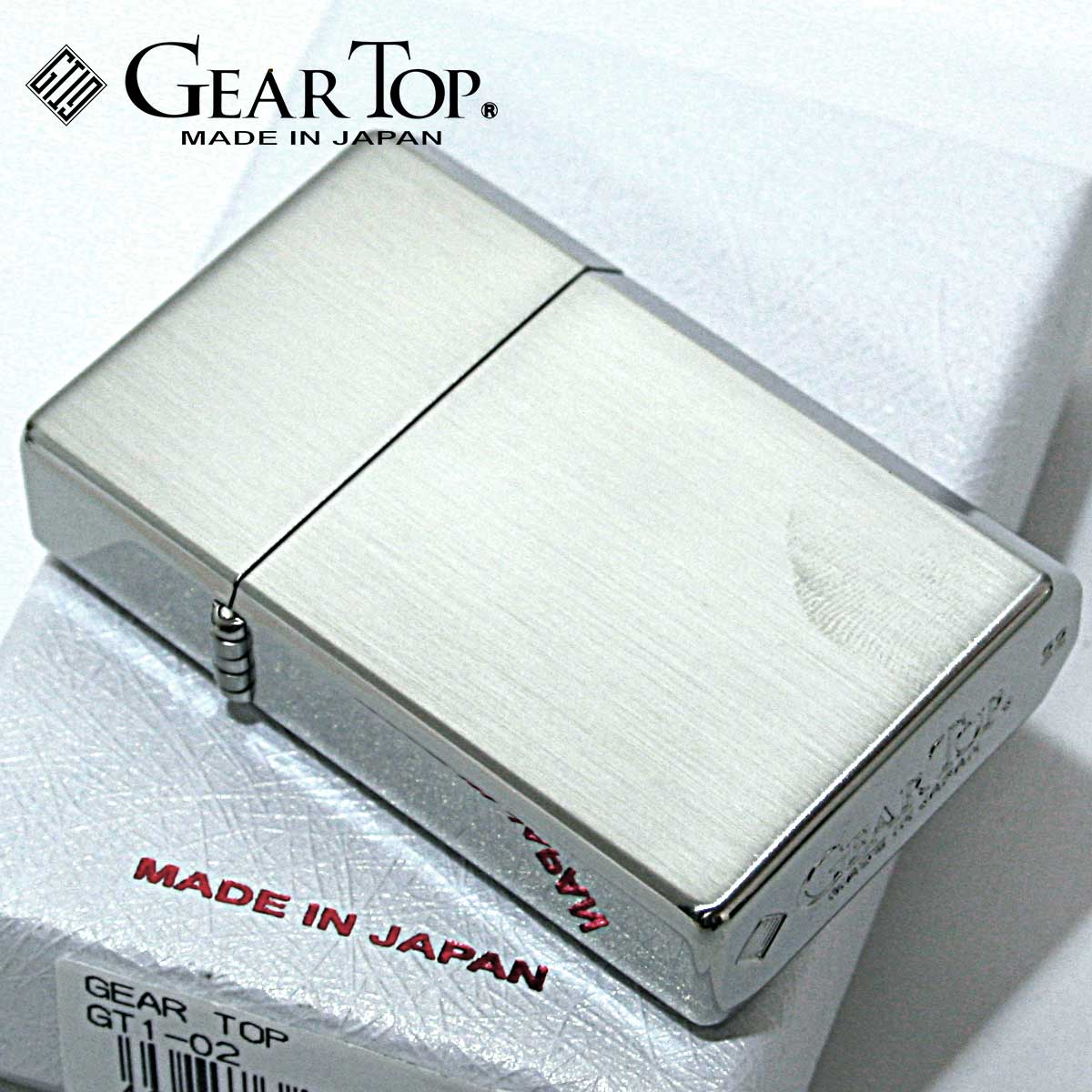 GEAR TOP ギアトップ 無地 ニッケルサテン フリントオイルライター GT1-02 メール便専用
