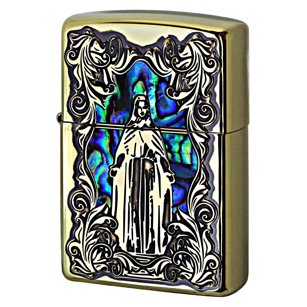 Zippo ジッポー シェル 貝 マリア 真鍮いぶし 63450298 プレゼント 贈り物 男性 女性 かっこいい オプション購入で名入れ可