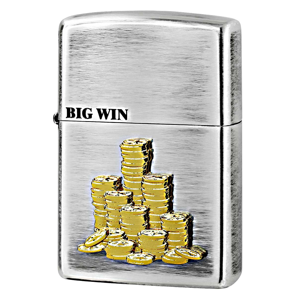 楽天市場】Zippo ジッポー ビッグウィン 大勝利 コインの山 メタル BIG WIN Metal 真鍮いぶし 63490298 プレゼント 贈り物  男性 かっこいい ギャンブル カジノ オプション購入で名入れ可 : フラミンゴ 楽天市場店