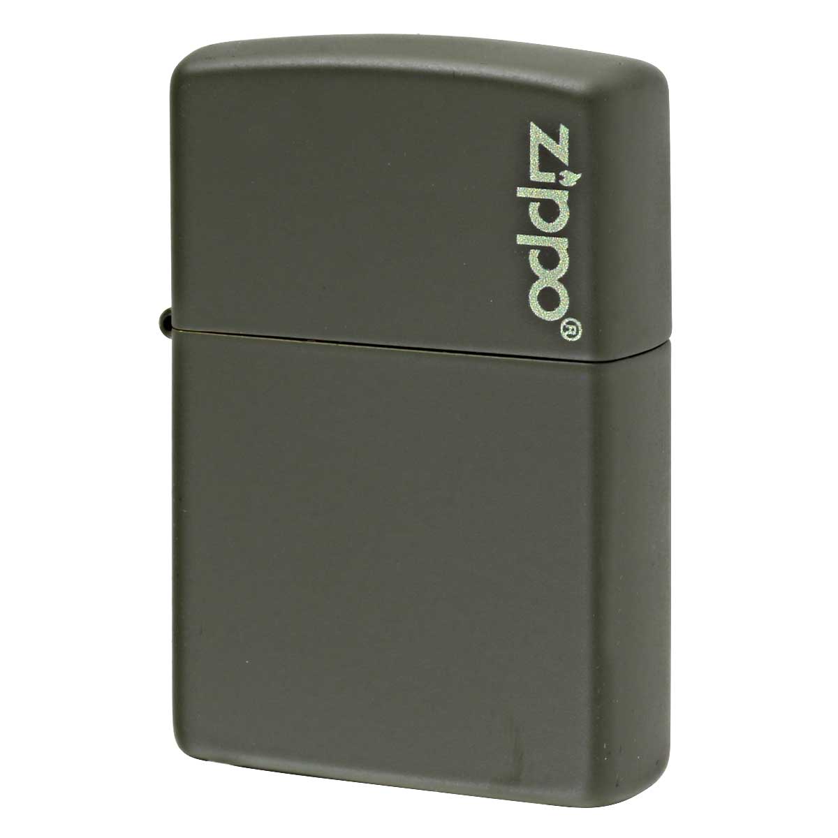 Zippo ジッポー グリーン マット ジッポ ロゴ Green Matte Zippo Logo 221ZL プレゼント 贈り物 男性 女性 シンプル オプション購入で名入れ可 メール便可