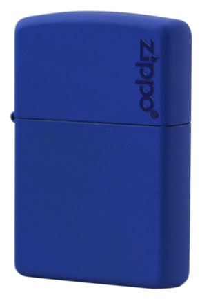 Zippo ジッポー ロイヤルブルー マット ジッポ ロゴ Royal Blue Matte Zippo Logo 229ZL プレゼント 贈り物 男性 女性 シンプル オプション購入で名入れ可 メール便可