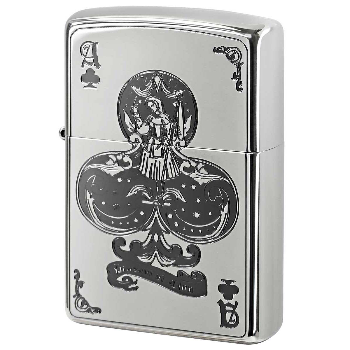 Zippo ジッポー デビル トランプ クローバー シルバー Devil Trump 1201S286 プレゼント 贈り物 男性 女性 シンプル オプション購入で名入れ可