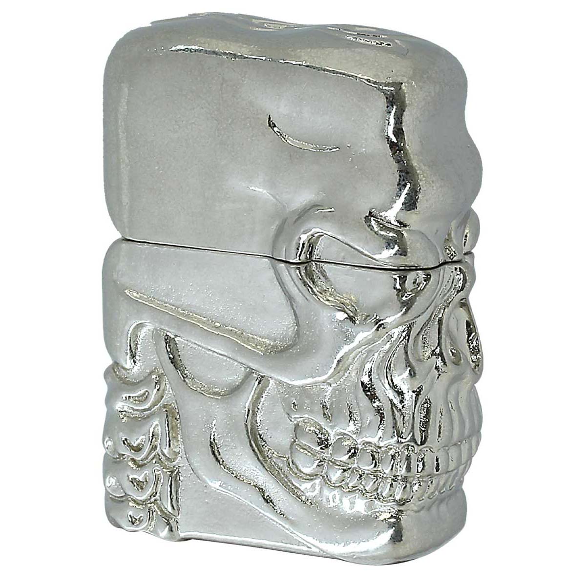 Zippo ジッポー スカル Skull 骸骨 フルメタルジャケット スペシャル スカル ホワイトニッケル SPECIAL SKULL Full Metral Jacket WNB プレゼント 贈り物 男性 かっこいい 重厚 高級 オプション購入で名入れ可|フラミンゴ 店