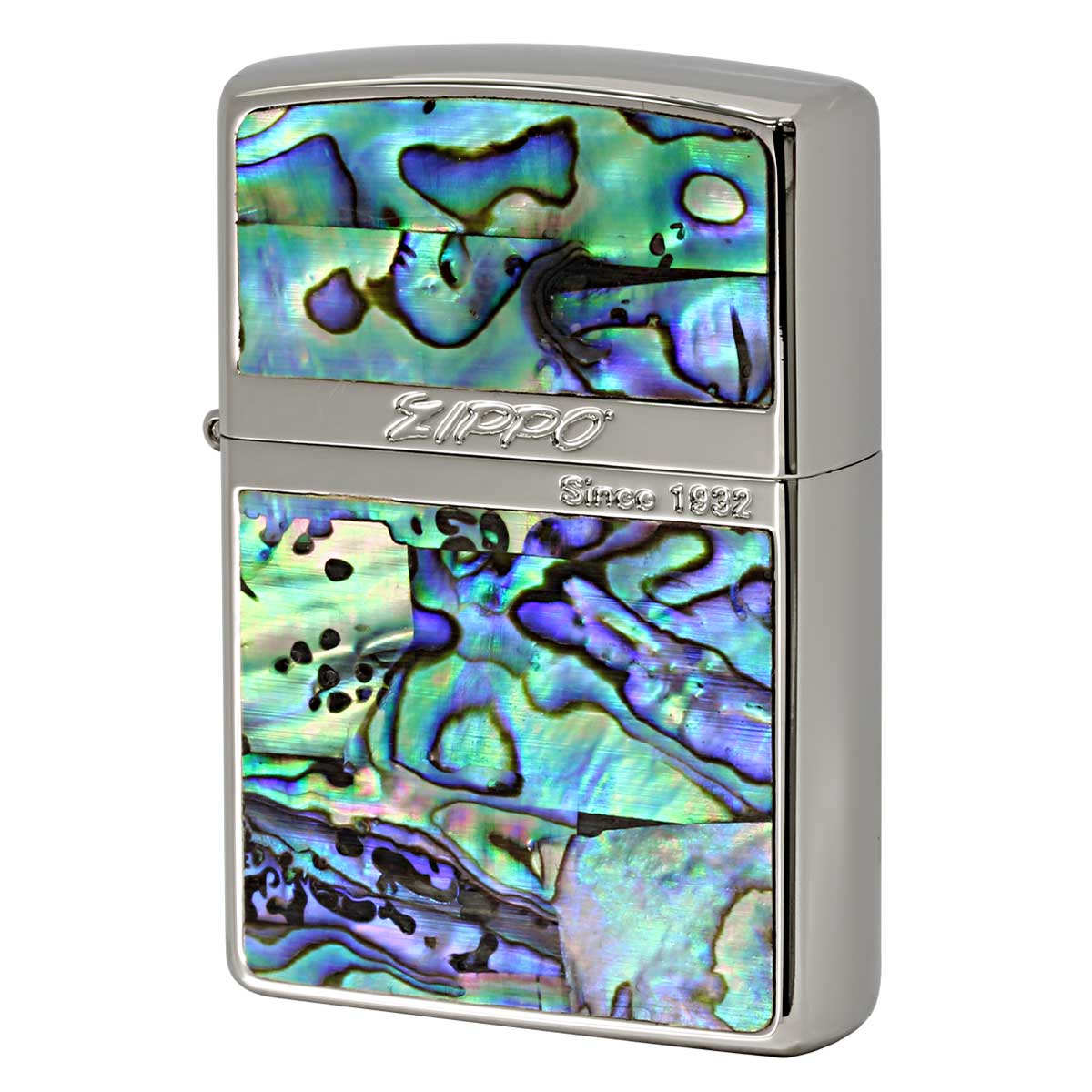 zi 24　シェル貼り　貝貼り　ジッポー シェル zippo ジッポーライター 貝貼り マリア ニッケルいぶし