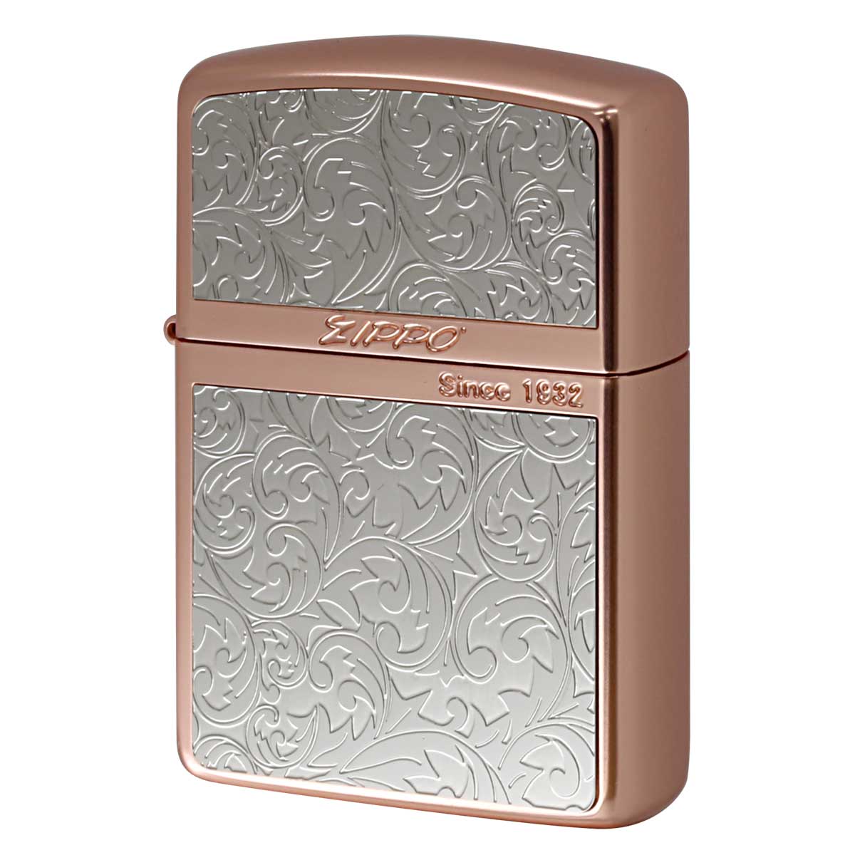 Zippo ジッポー ARMOR アーマー 唐草 アラベスク プレート ピンク Pk プレゼント 贈り物 女性 かわいい オプション購入で名入れ可