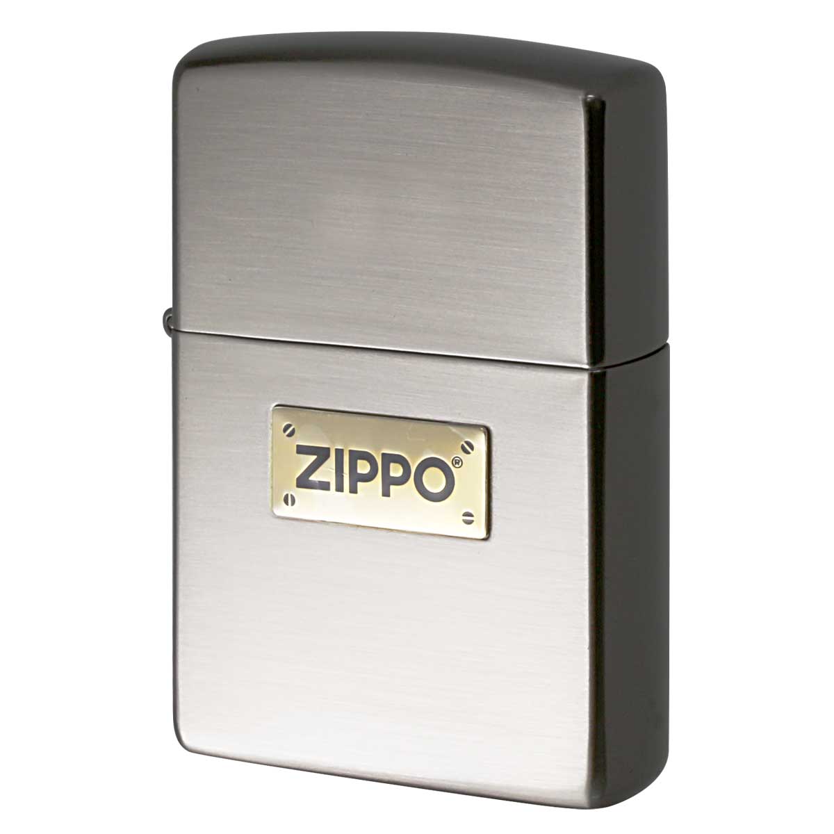 Zippo ジッポー ZIPPO LOGO METAL コンビメッキ ジッポ ロゴ メタル シルバー ブラック M・COMBI MET NB プレゼント 贈り物 男性 女性 シンプル オプション購入で名入れ可 メール便可