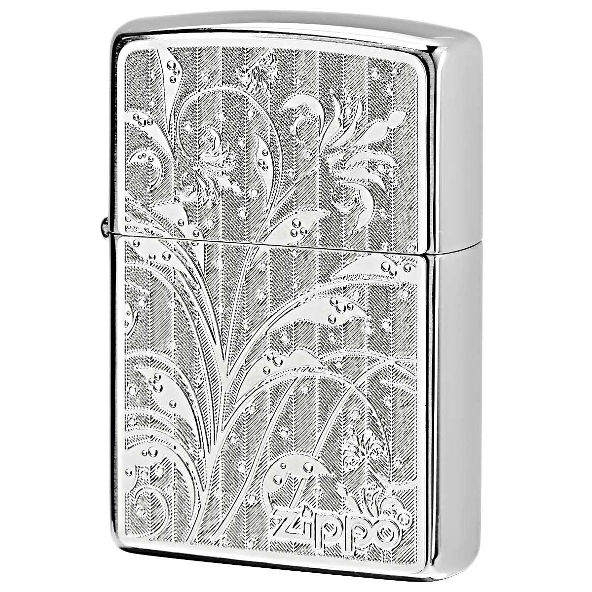 Zippo ジッポー アラベスク 唐草  ＃200 メタルプレート ニッケルメッキ 2MP-アラベスクA SV プレゼント 贈り物 女性 かわいい オプション購入で名入れ可 メール便可