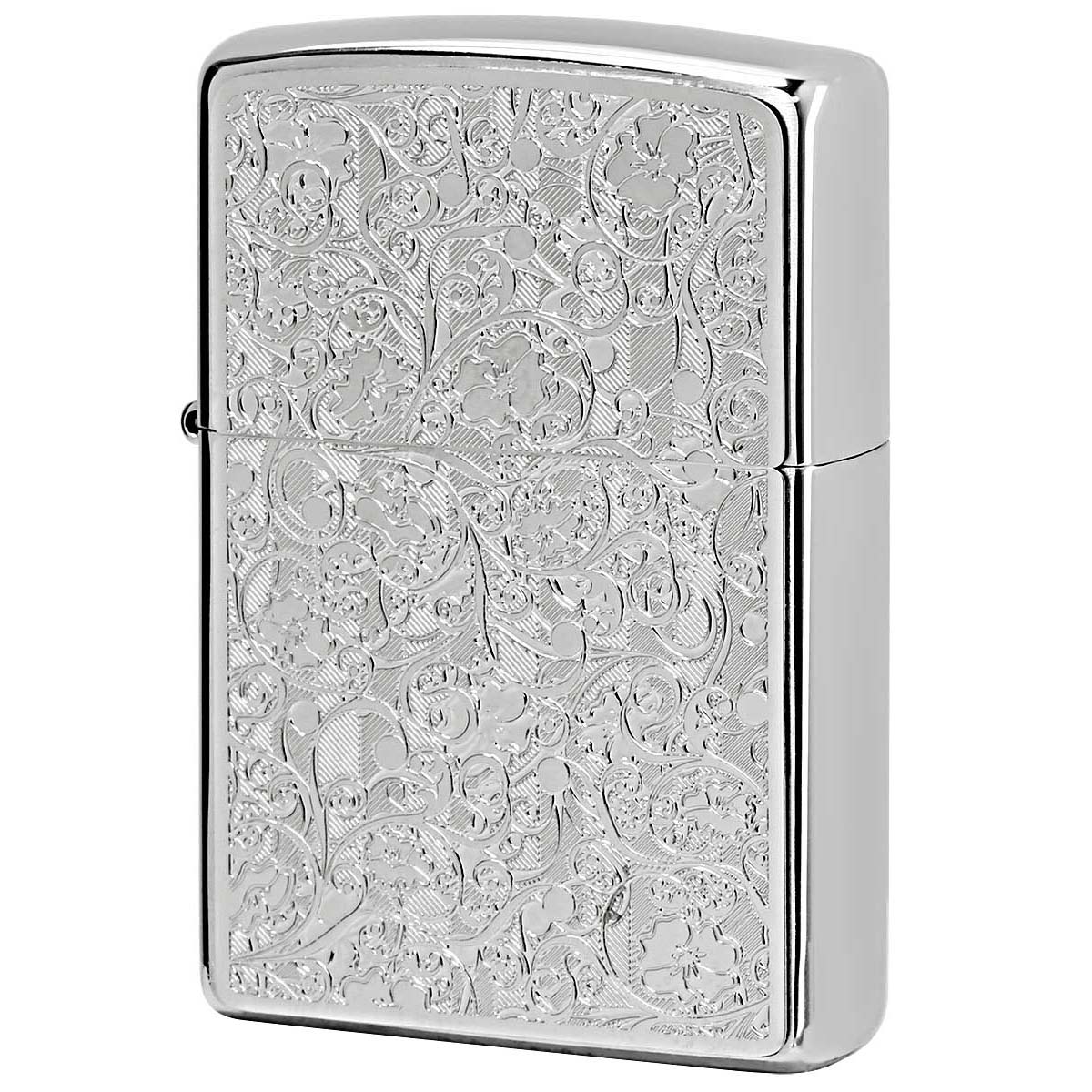 Zippo ジッポー アラベスク 唐草 ＃200 メタルプレート ニッケルメッキ 2MP-アラベスクC SV プレゼント 贈り物 女性 かわいい オプション購入で名入れ可 メール便可