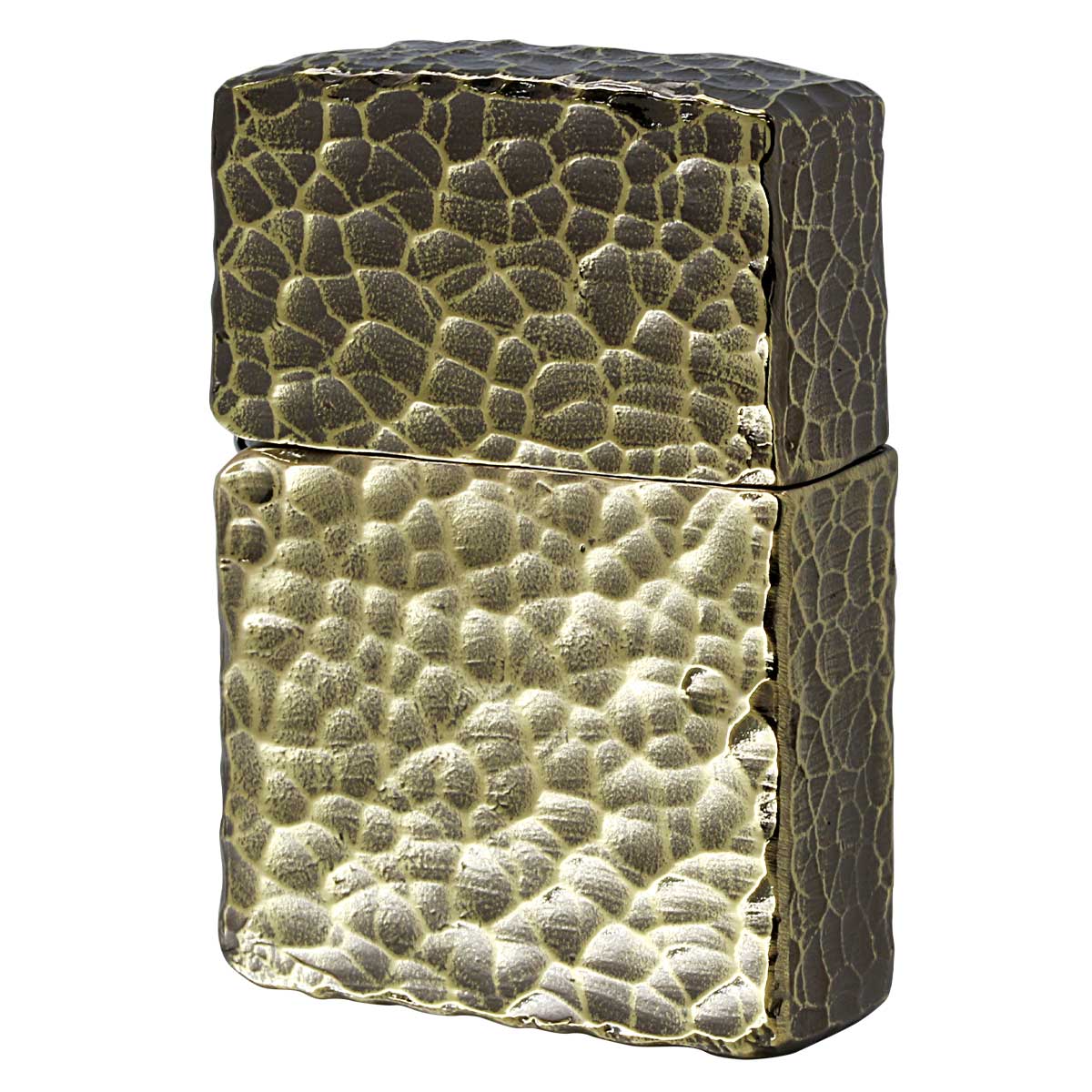 Zippo ジッポー ハンマートーン 槌目 フルメタルジャケット 真鍮メッキ いぶし仕上げ 2FMJ-BI プレゼント 贈り物 男性 重厚 オプション購入で名入れ可