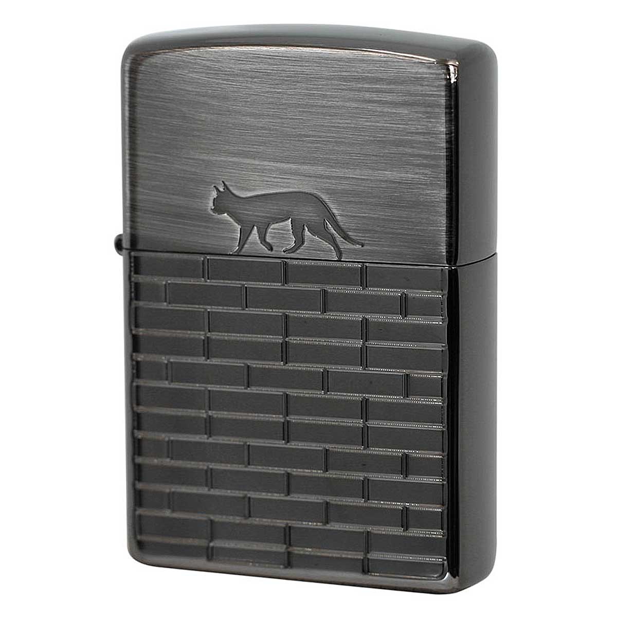 Zippo ジッポー ネコ 猫 Cat キャットウォーク ブラックニッケル CAT WALKS 2BN-CATW プレゼント 贈り物 女性 かわいい オプション購入で名入れ可