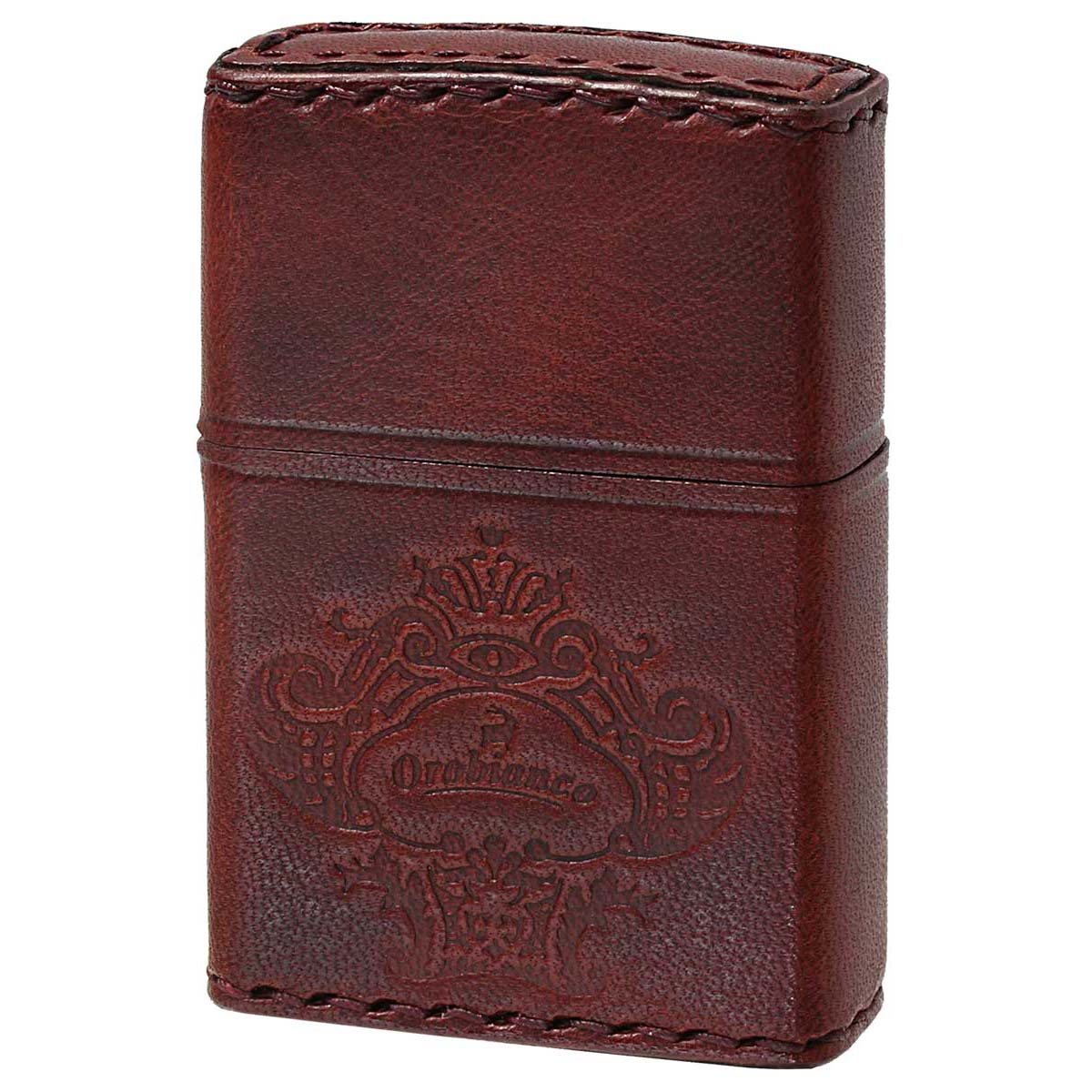 Zippo ジッポー オロビアンコ 本牛革 手縫い ダメージレッド Orobianco オフィシャルライセンス品 ORZ-001 RD プレゼント 贈り物 男性 かっこいい ブランド オプション購入で名入れ可