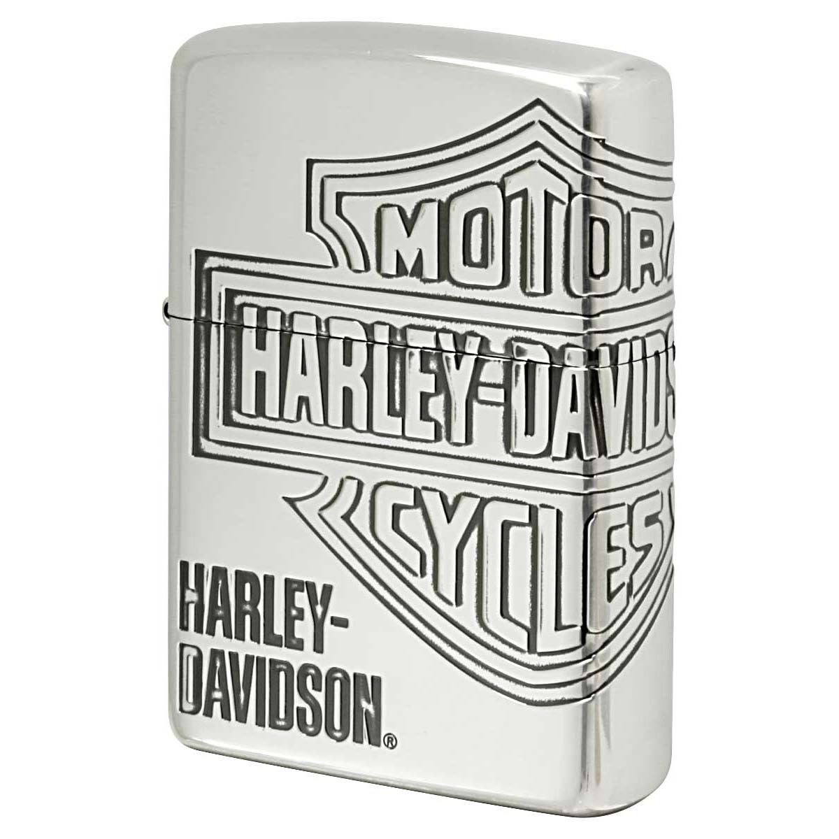 Zippo ジッポー ハーレーダビッドソン 日本限定モデル バイク 二輪 モーターサイクル Harley Davidson シルバーいぶし 3面連続加工 オフィシャルライセンス品 HDP-33 プレゼント 贈り物 男性 かっこいい ブランド 公式 オプション購入で名入れ可